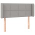 Cabecero con LED de tela gris claro 103x16x78/88