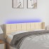 Cabecero con LED de tela crema 147x16x78/88