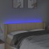 Cabecero con LED de tela crema 147x16x78/88