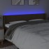 Cabecero con LED de tela marrón oscuro 183x16x78/88