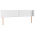 Cabecero con LED cuero sintético blanco 203x16x78/88