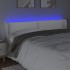 Cabecero con LED cuero sintético blanco 203x16x78/88