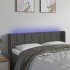 Cabecero con LED de terciopelo gris oscuro 147x16x78/88