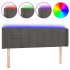 Cabecero con LED de terciopelo gris oscuro 147x16x78/88
