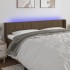 Cabecero con LED de tela marrón oscuro 163x16x78/88