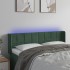 Cabecero con LED de terciopelo verde oscuro 147x16x78/88
