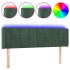 Cabecero con LED de terciopelo verde oscuro 147x16x78/88