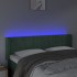 Cabecero con LED de terciopelo verde oscuro 147x16x78/88