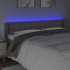 Cabecero con LED cuero sintético gris 183x16x78/88