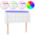 Cabecero con LED cuero sintético blanco 103x16x78/88