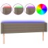 Cabecero con LED de tela gris taupe 183x16x78/88