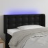 Cabecero con LED cuero sintético negro 93x16x78/88