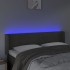 Cabecero con LED de terciopelo gris oscuro 147x16x78/88