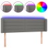 Cabecero con LED de tela gris oscuro 147x16x78/88
