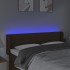 Cabecero con LED de tela marrón oscuro 147x16x78/88
