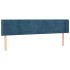 Cabecero con LED de terciopelo azul oscuro 203x16x78/88