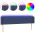 Cabecero con LED de tela azul 163x16x78/88