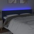 Cabecero con LED de tela azul 163x16x78/88