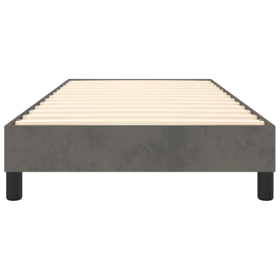 Estructura de cama sin colchón terciopelo gris oscuro 90x190