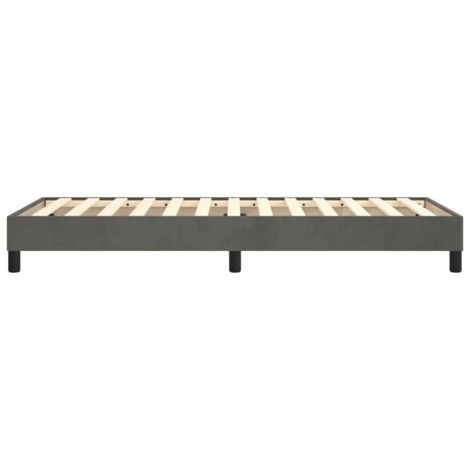 Estructura de cama sin colchón terciopelo gris oscuro 90x190