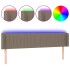 Cabecero con LED de tela gris taupe 183x16x78/88