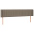 Cabecero con LED de tela gris taupe 183x16x78/88