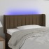 Cabecero con LED de tela marrón oscuro 103x16x78/88