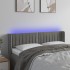 Cabecero con LED de terciopelo gris claro 147x16x78/88