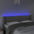 Cabecero con LED de terciopelo gris claro 147x16x78/88