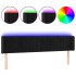Cabecero con LED de terciopelo negro 183x16x78/88