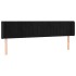 Cabecero con LED de terciopelo negro 183x16x78/88
