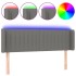 Cabecero con LED de tela gris oscuro 147x16x78/88