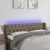 Cabecero con LED de tela gris taupe 147x16x78/88