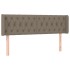 Cabecero con LED de tela gris taupe 147x16x78/88