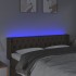 Cabecero con LED de tela gris taupe 147x16x78/88