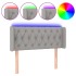Cabecero con LED de tela gris claro 103x16x78/88
