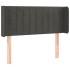 Cabecero con LED de terciopelo gris oscuro 103x16x78/88