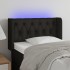 Cabecero con LED de tela negro 83x16x78/88