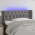 Cabecero con luces LED de tela gris oscuro 93x16x78/88