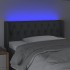 Cabecero con luces LED de tela gris oscuro 93x16x78/88