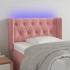 Cabecero con LED de terciopelo rosa 83x16x78/88