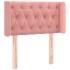 Cabecero con LED de terciopelo rosa 83x16x78/88