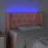 Cabecero con LED de terciopelo rosa 83x16x78/88
