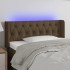 Cabecero con LED de tela marrón oscuro 93x16x78/88