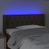 Cabecero con LED de tela marrón oscuro 93x16x78/88