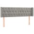 Cabecero con LED de terciopelo gris claro 163x16x78/88