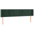 Cabecero con LED de terciopelo verde oscuro 203x16x78/88