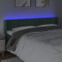 Cabecero con LED de terciopelo verde oscuro 203x16x78/88