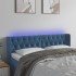 Cabecero con LED de terciopelo azul oscuro 147x16x78/88