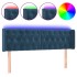 Cabecero con LED de terciopelo azul oscuro 147x16x78/88